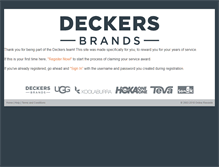 Tablet Screenshot of deckers.online-rewards.com